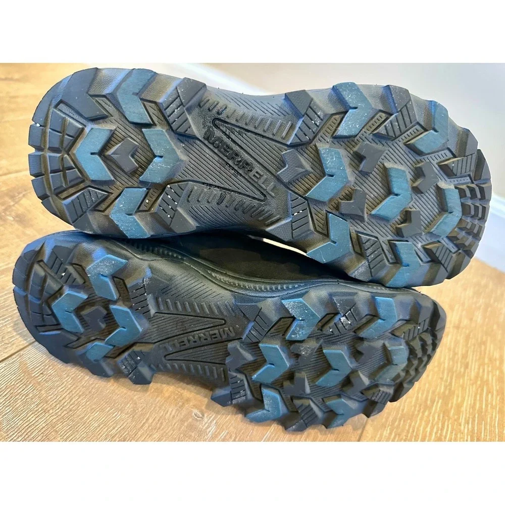 Merrell Icepack 2 Zip Polar Waterproof Snow Boot Black Suede Leather Size 6 $180